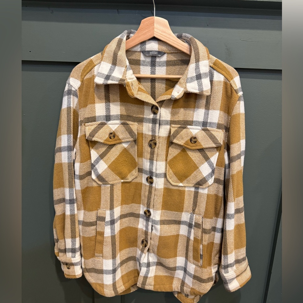 Cozy plaid oversized shacket